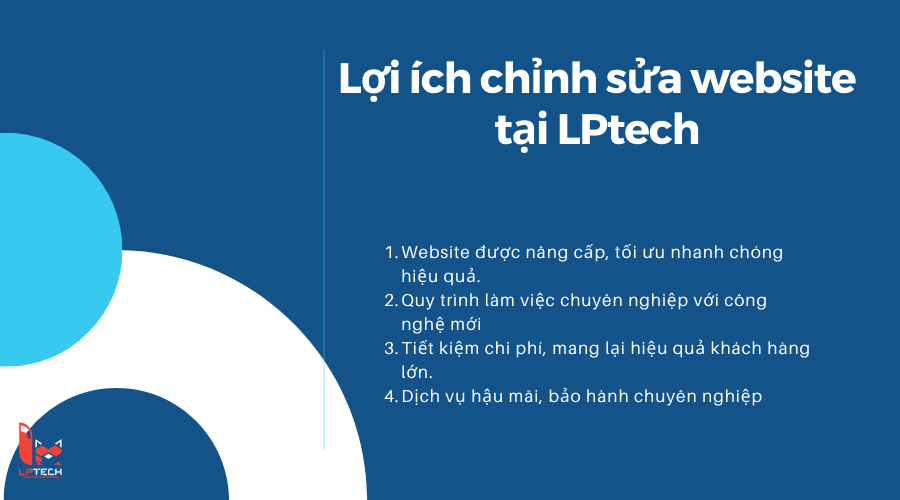 dịch vụ chỉnh sửa website LPTech