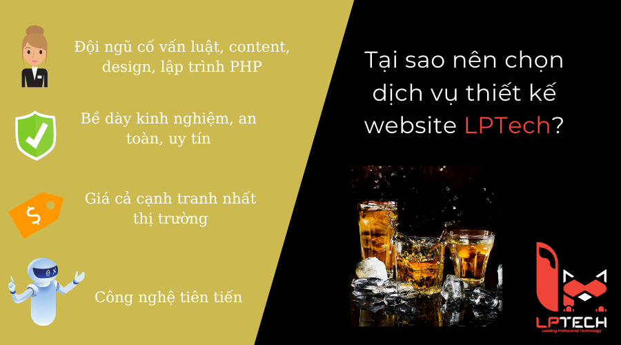 Thiết kế website rượu tại LPTech