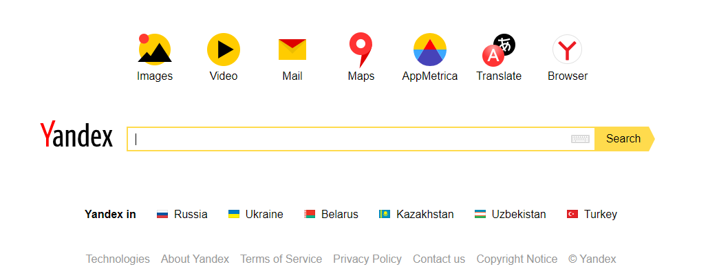 Yandex search