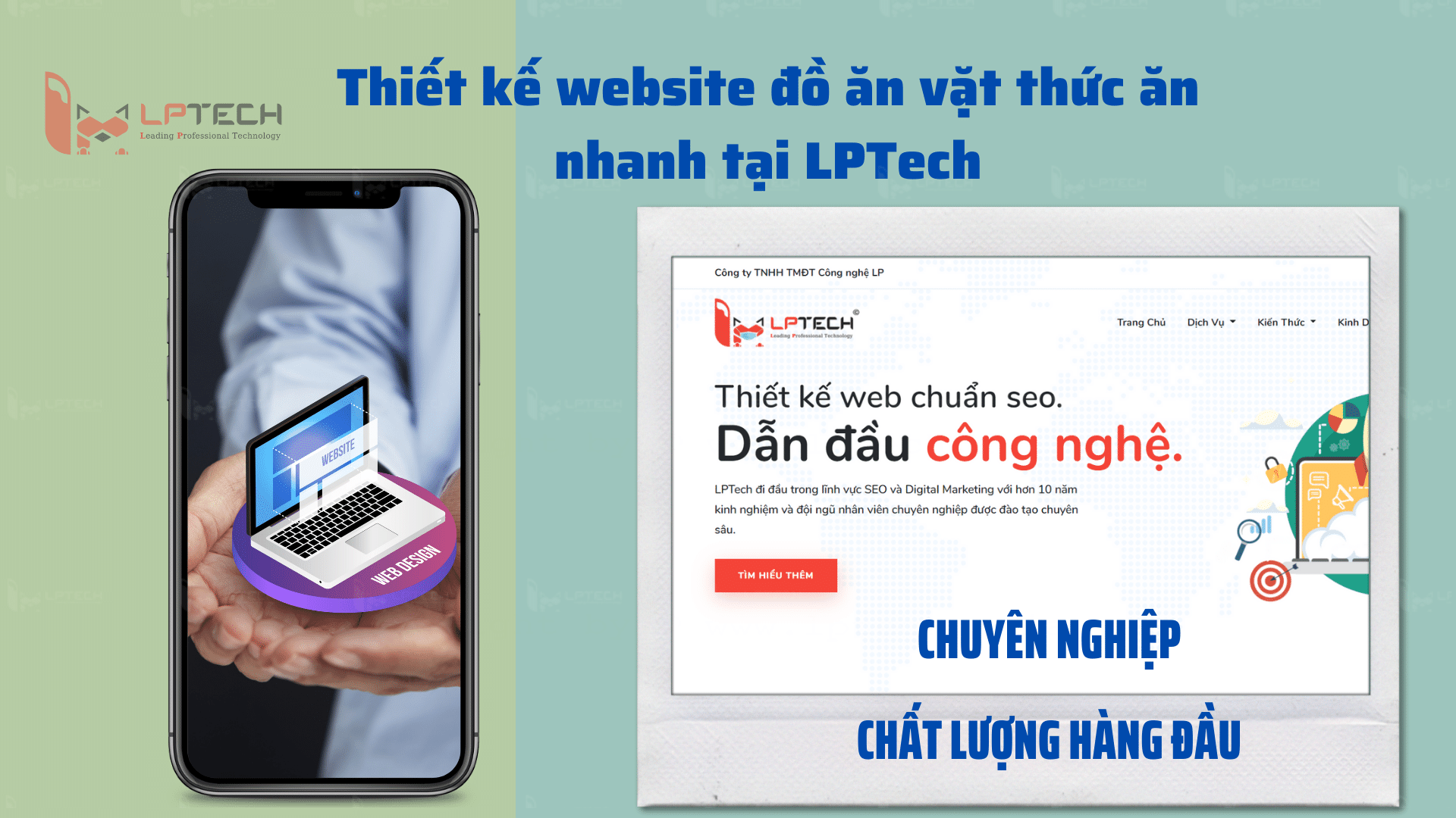 LPTech- Đơn vị thiết kế website bán đồ ăn vặt