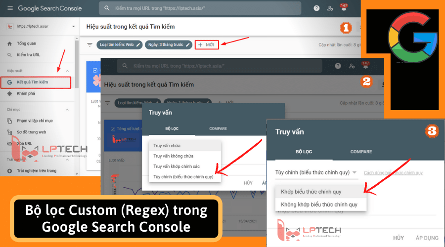 Bộ lọc Custom Regex trong Google Search Console