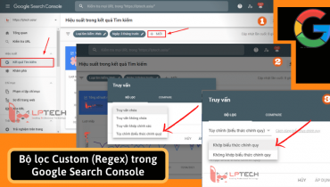 Google Search Console thêm mới Bộ lọc Tuỳ chỉnh - Custom (Regex)