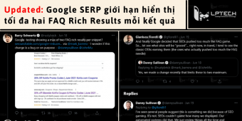 Google SERP: Giới hạn hiển thị tối đa hai FAQ Rich Results mỗi kết quả