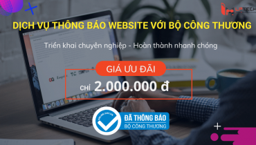 Dịch vụ thông báo website với Bộ công thương