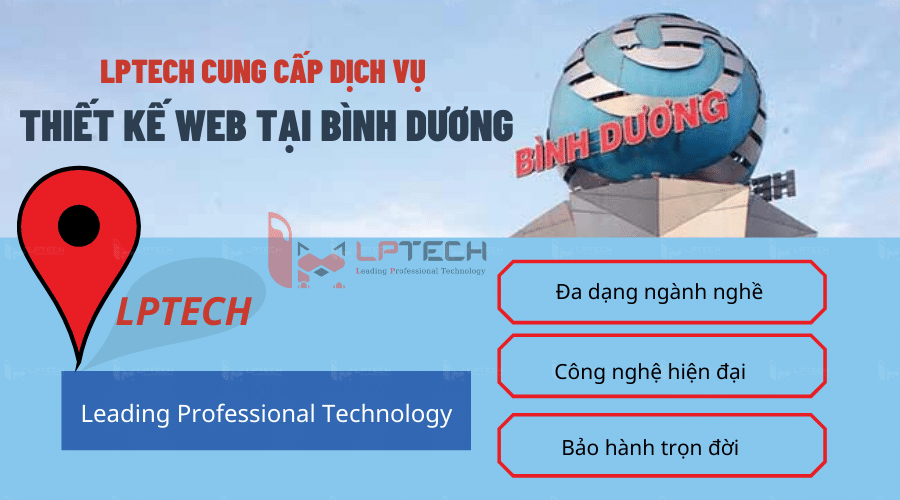 Dịch vụ thiết kế website của LPTech tại Bình Dương