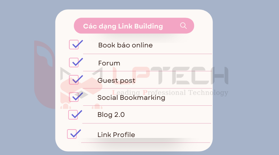 Các dạng Link Building chất lượng cho website