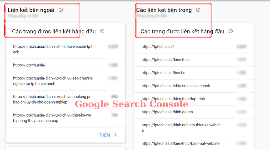 Check seo onpage với công cụ Google search console