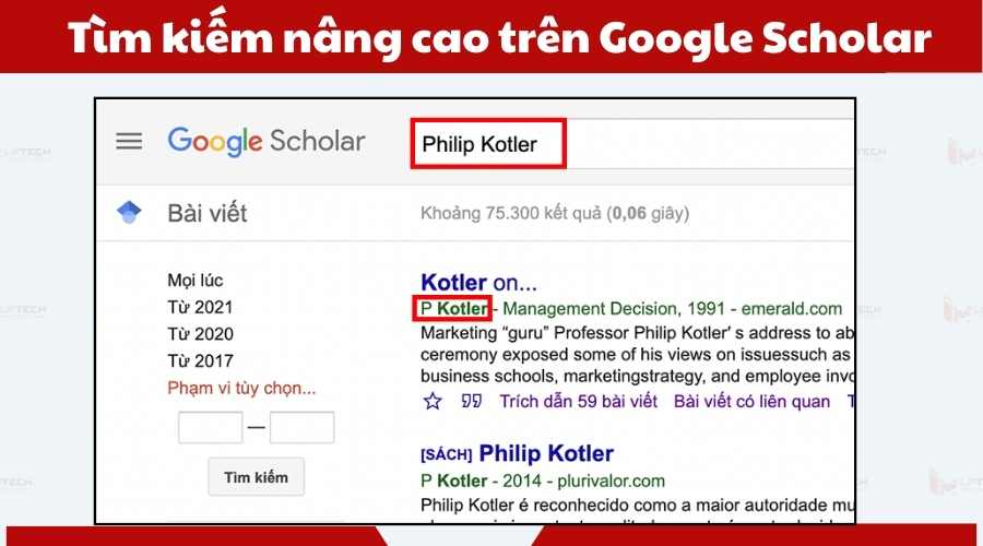 Tìm kiếm nâng cao trên Google Scholarr