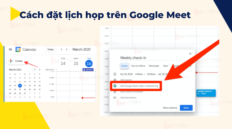 Cách đặt lịch họp trên Google Meet
