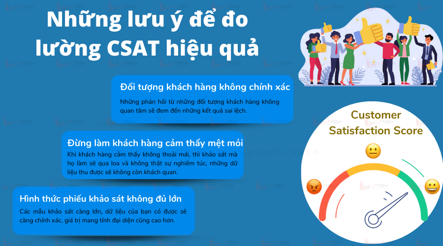 Những lưu ý để đo lường CSAT hiệu quả