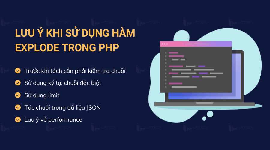 Khi sử dụng hàm Explode trong PHP cần lưu ý điều gì?