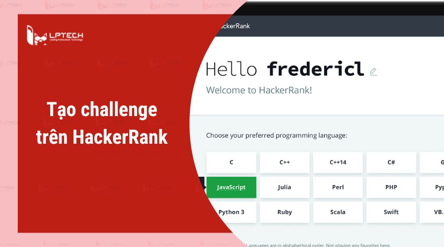 Xây dựng challenge với HackerRank