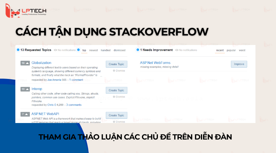 Tác dụng tham gia thảo luận của Stackoverflow