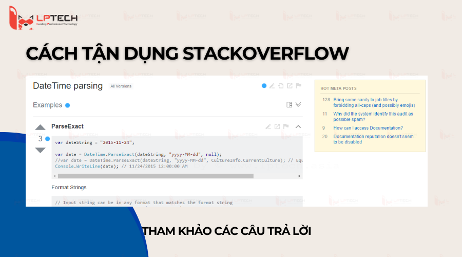 Tác dụng tham khảo các câu trả lời của Stackoverflow