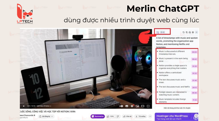 Merlin ChatGPT dùng được nhiều trình duyệt web cùng một lúc