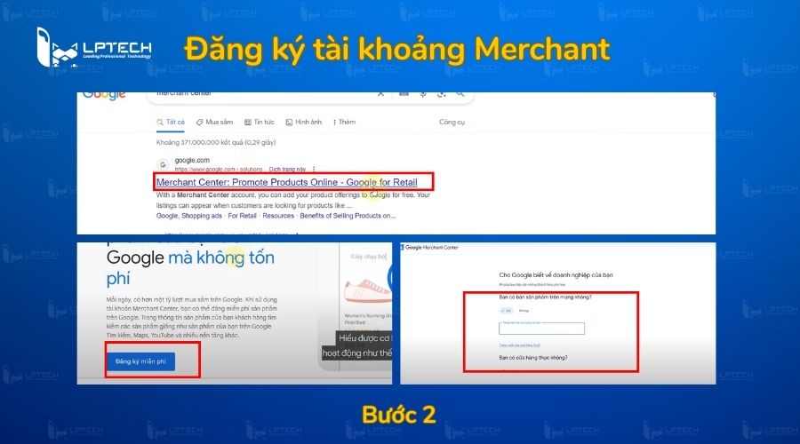 Bước 2 (Tạo tài khoản)