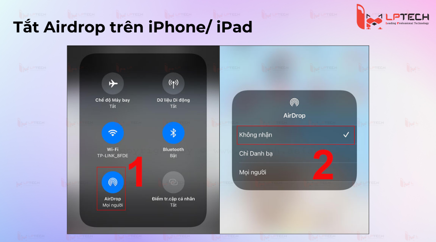 Cách tắt Airdrop trên iPhone và iPad