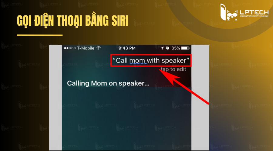 Gọi điện thoại bằng Siri