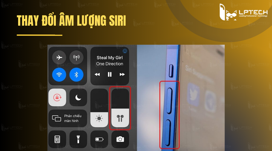 Thay đổi âm lượng Siri