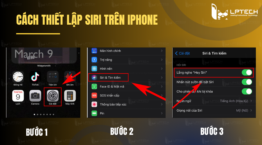 Cách thiết lập Siri trên iPhone