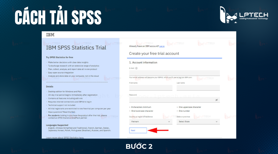 Cách tải SPSS (Bước 2)