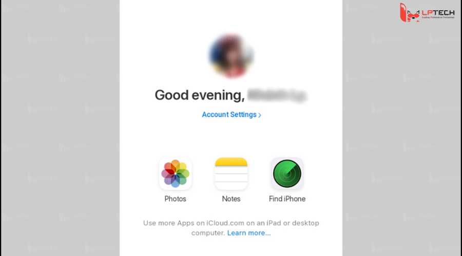 Đăng nhập iCloud trên Android  - Giao diện iCloud