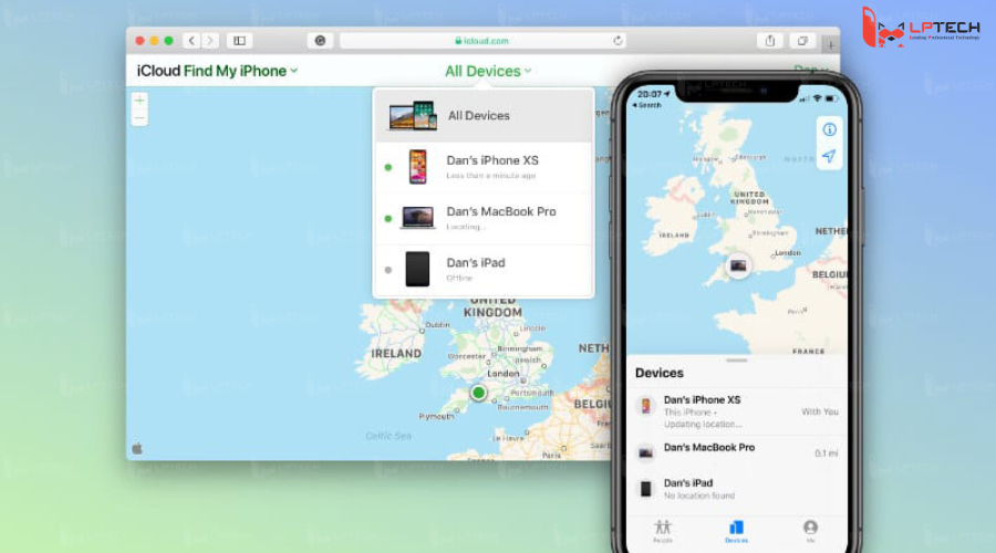 Tính năng Find My Iphone của iCloud