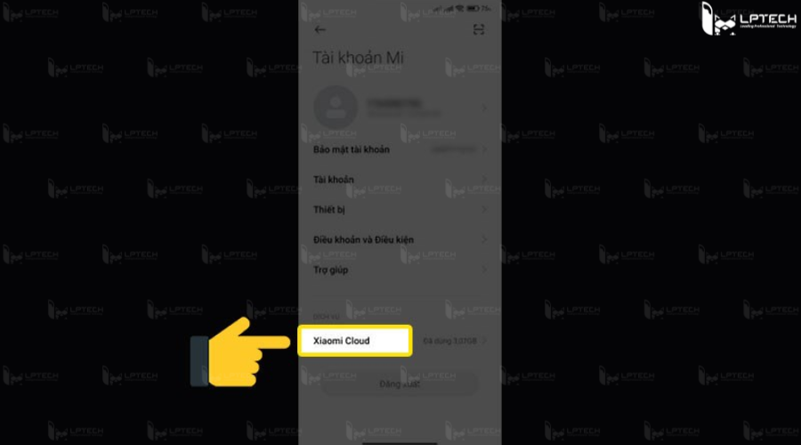 Vào Xiaomi Cloud