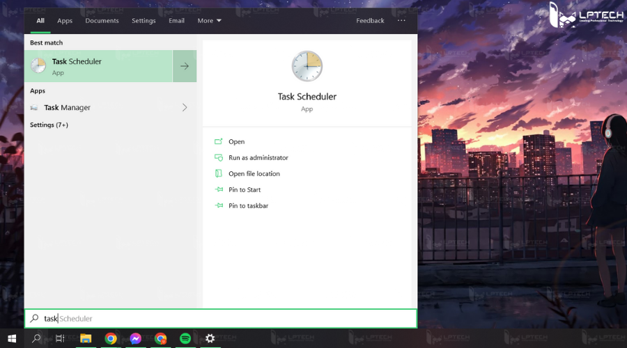 Bước 1 -  Mở Task Scheduler