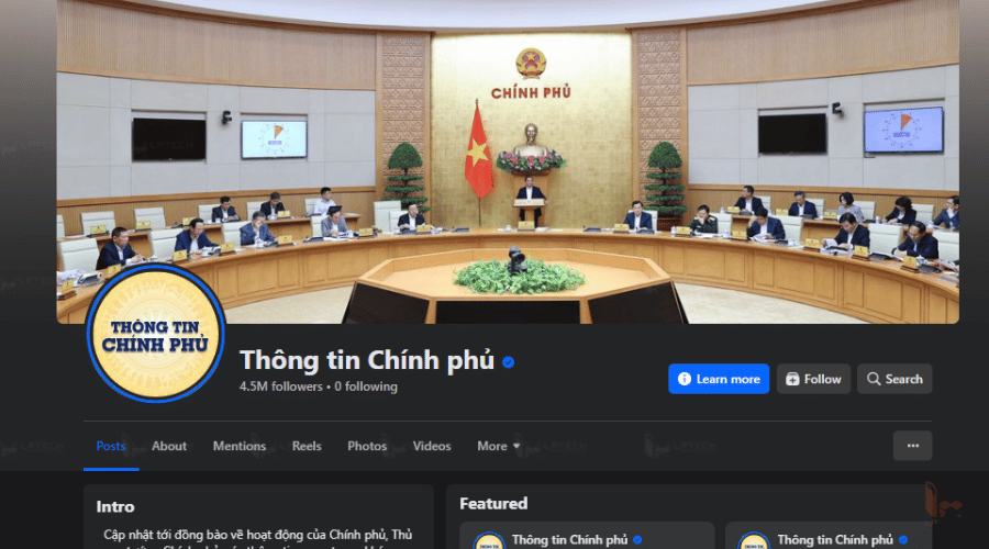 Fanpage chính phủ