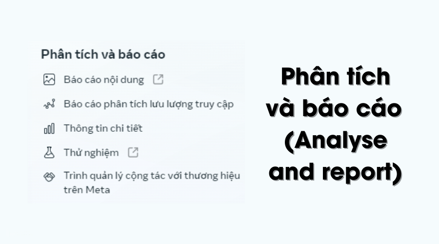 Công cụ Phân tích và báo cáo (Analyse and report)