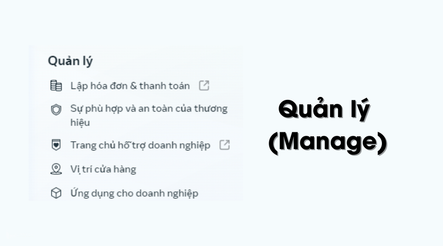 Công cụ Quản lý (Manage)