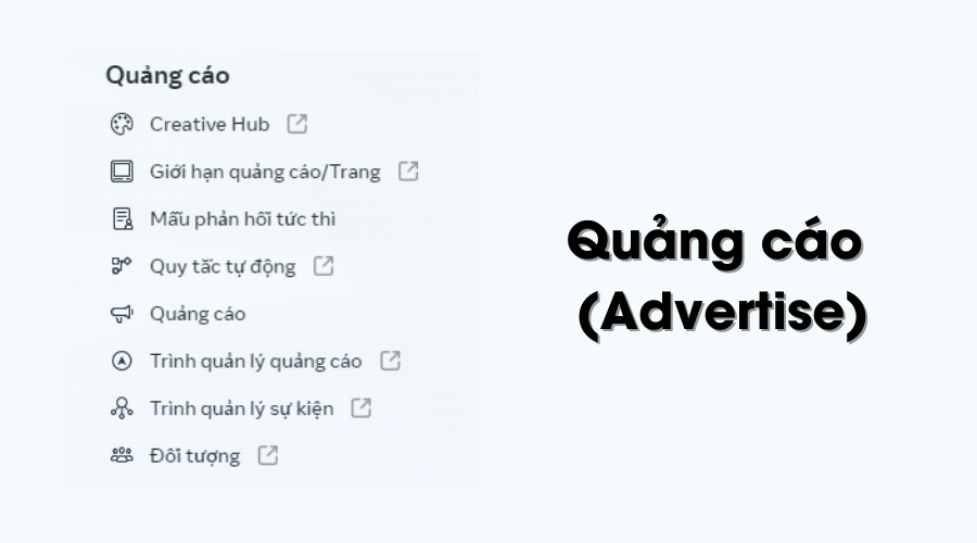 Công cụ Quảng cáo (Advertise)