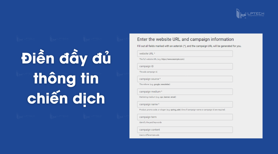 Sử dụng Trình tạo URL chiến dịch (Campaign URL Builder) của Google