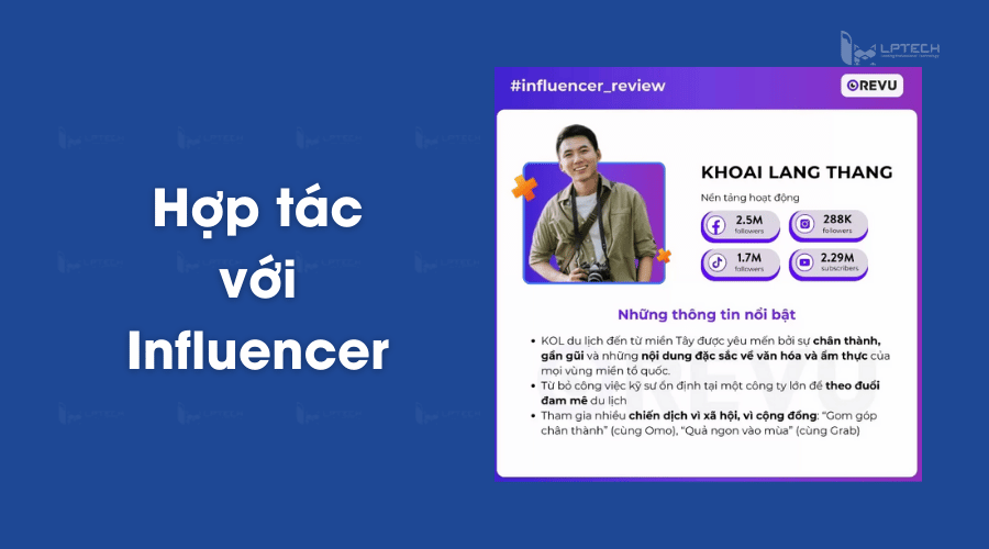 Cân nhắc hợp tác với Influencer