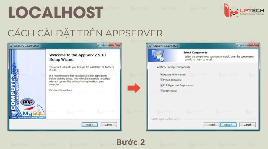 Cách cài đặt Localhost trên Appserver - Bước 2