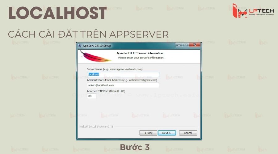 Cách cài đặt Localhost trên Appserver - Bước 3