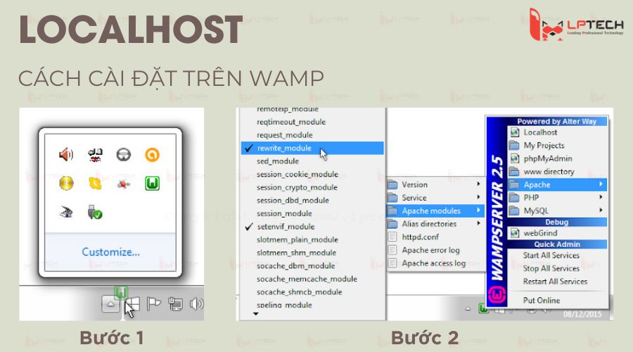 Hướng dẫn cài đặt Localhost trên WAMP - Bước 1,2