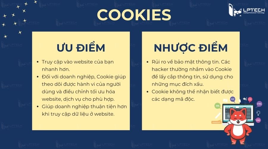 Phân tích các ưu - nhược điểm của Cookie