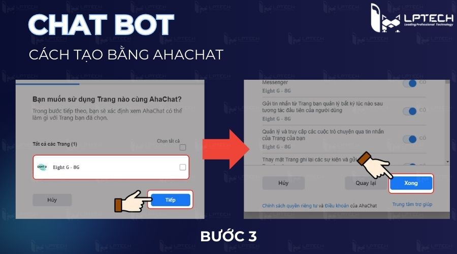 Cách tạo chatbot bằng Ahachat - Bước 3