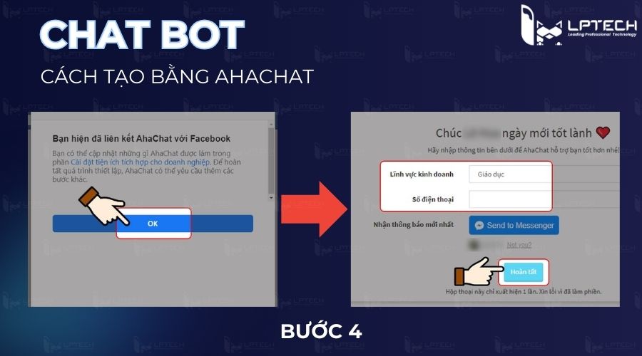 Cách tạo chatbot bằng Ahachat - Bước 4