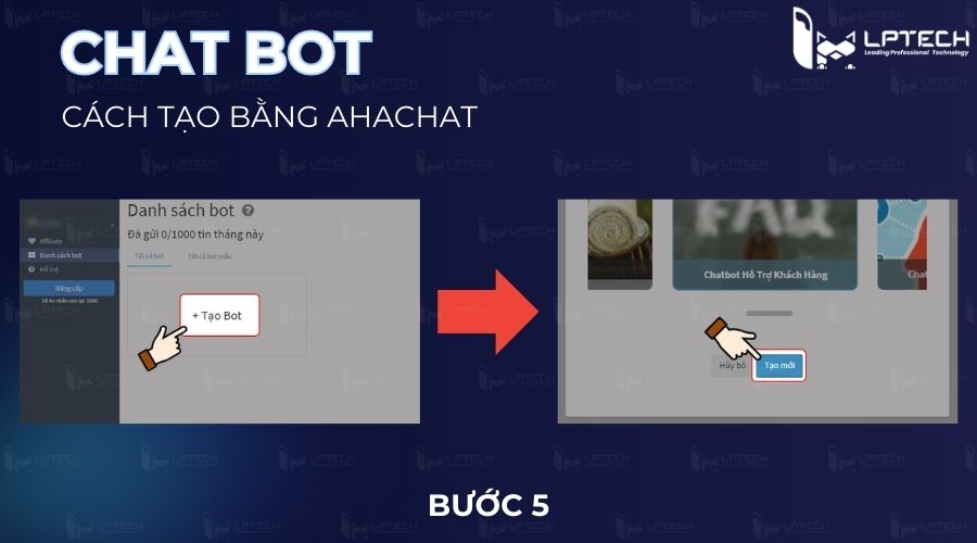 Cách tạo chatbot bằng Ahachat - Bước 5