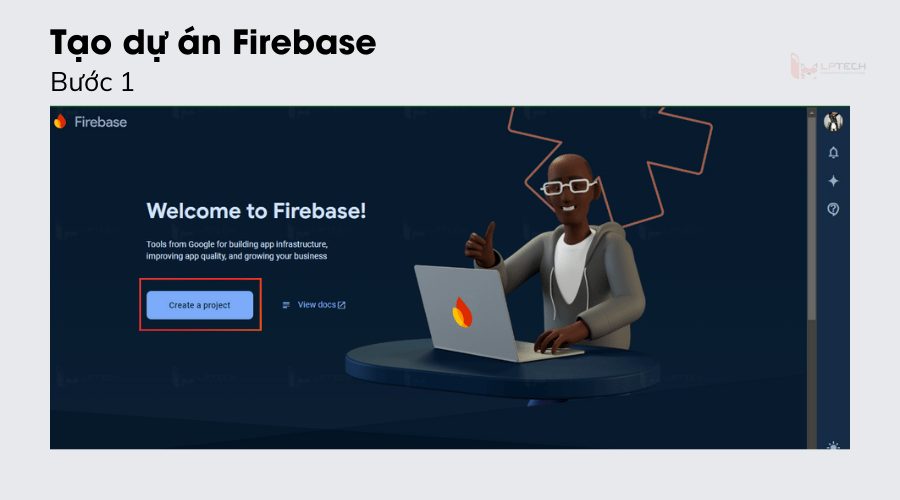 Đăng nhập vào Firebase Console