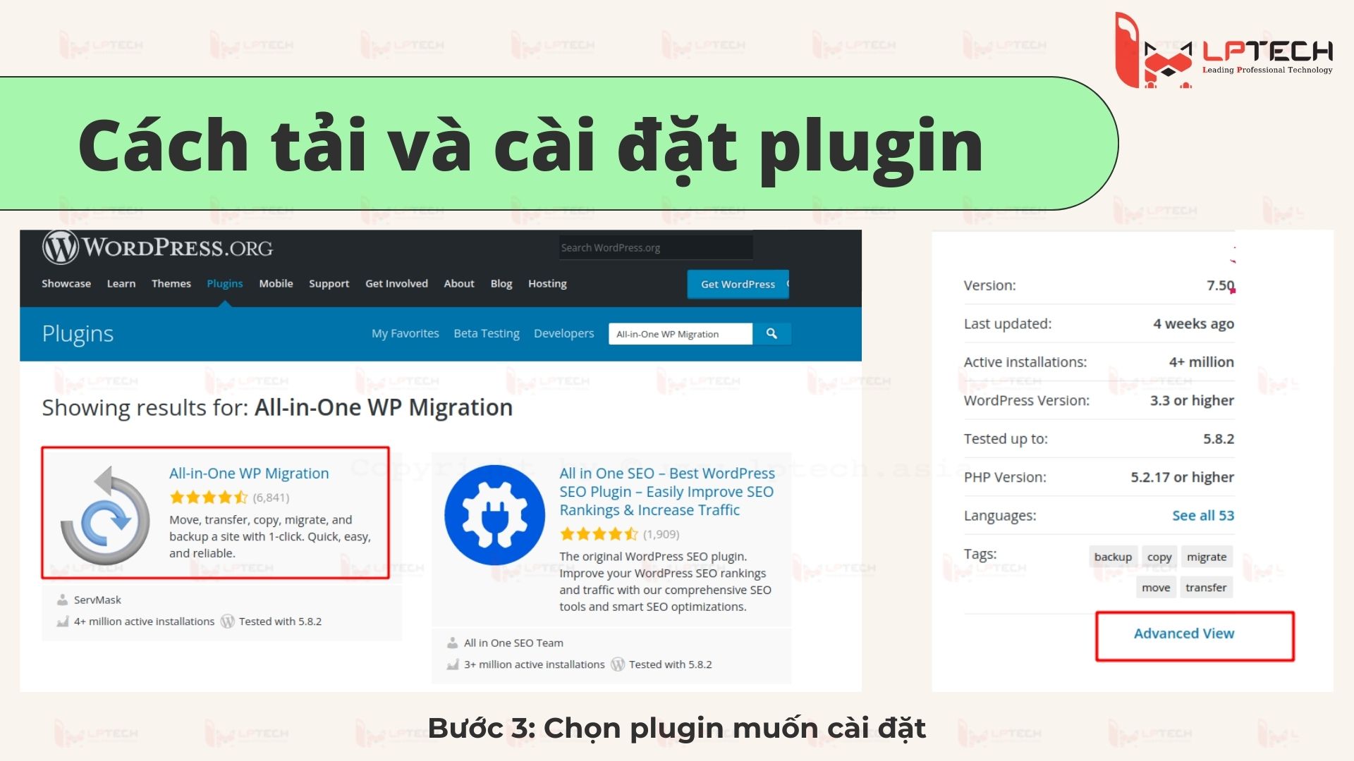 Cách tải và cài đặt plugin - Bước 3