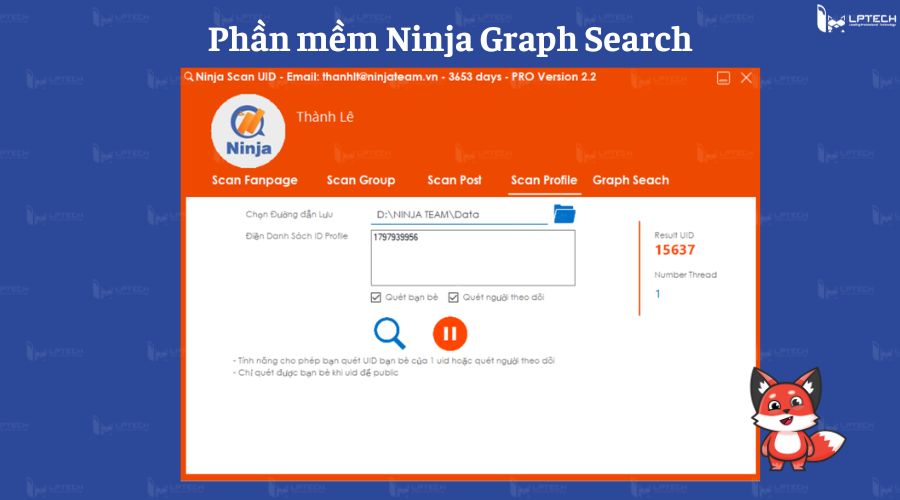 Phần mềm Ninja Graph Search