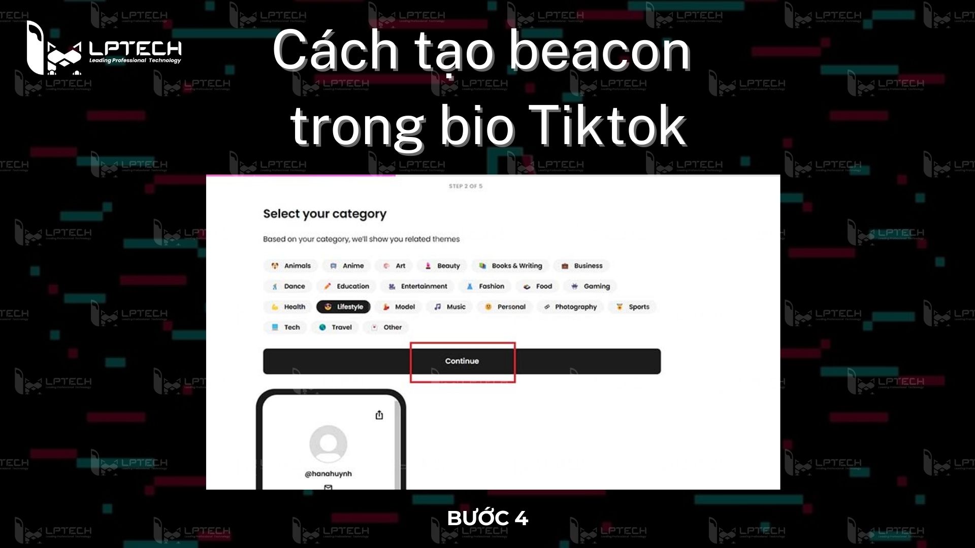 Cách tạo Beacons trong bio Tiktok - Bước 4