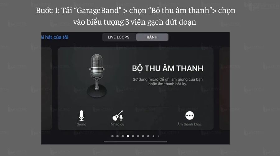 Nhấn chọn bộ thu âm thanh