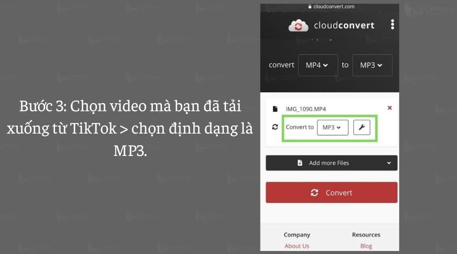 Chọn video để convert