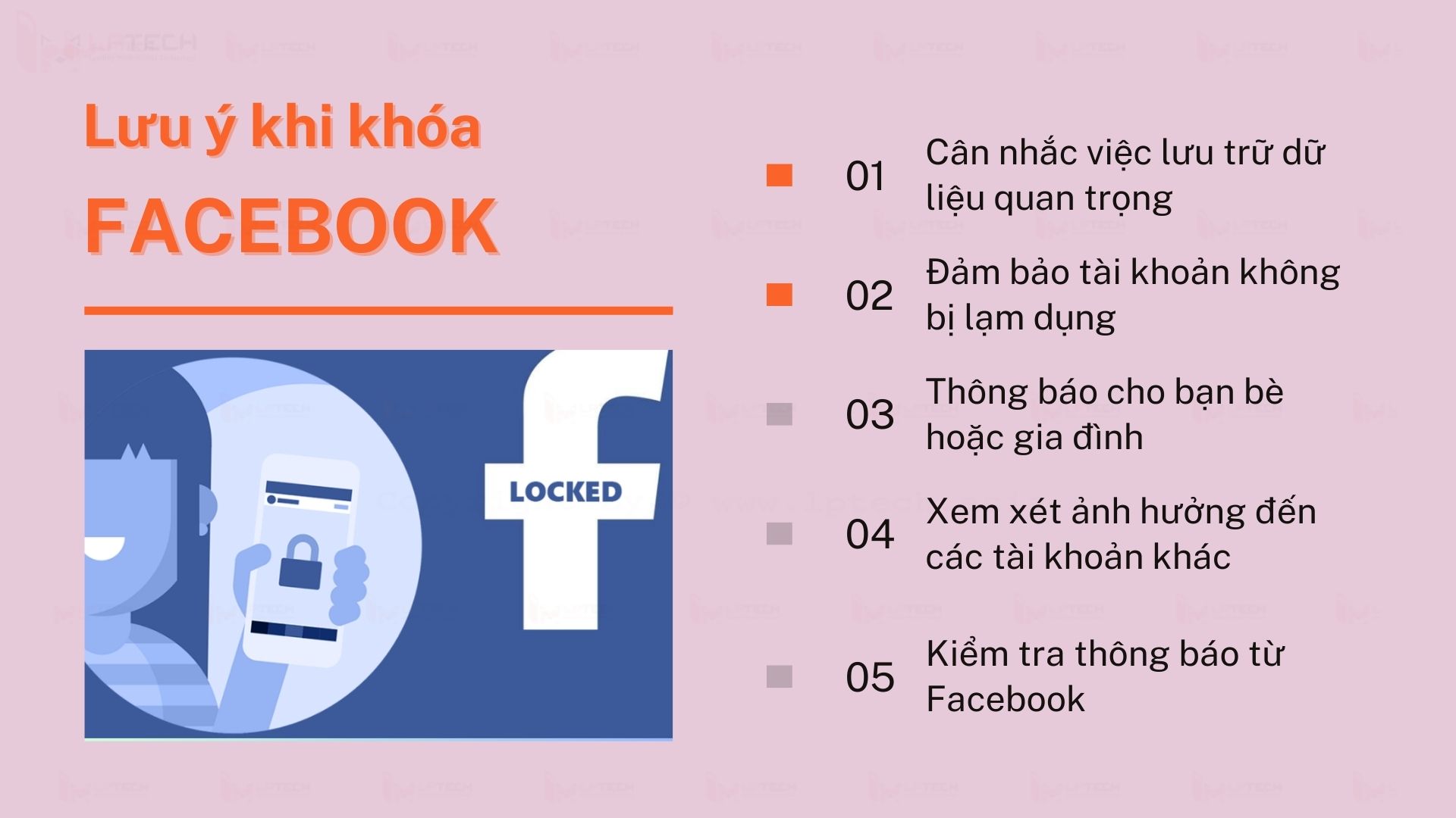 Lưu ý trước khi khóa tài khoản Facebook