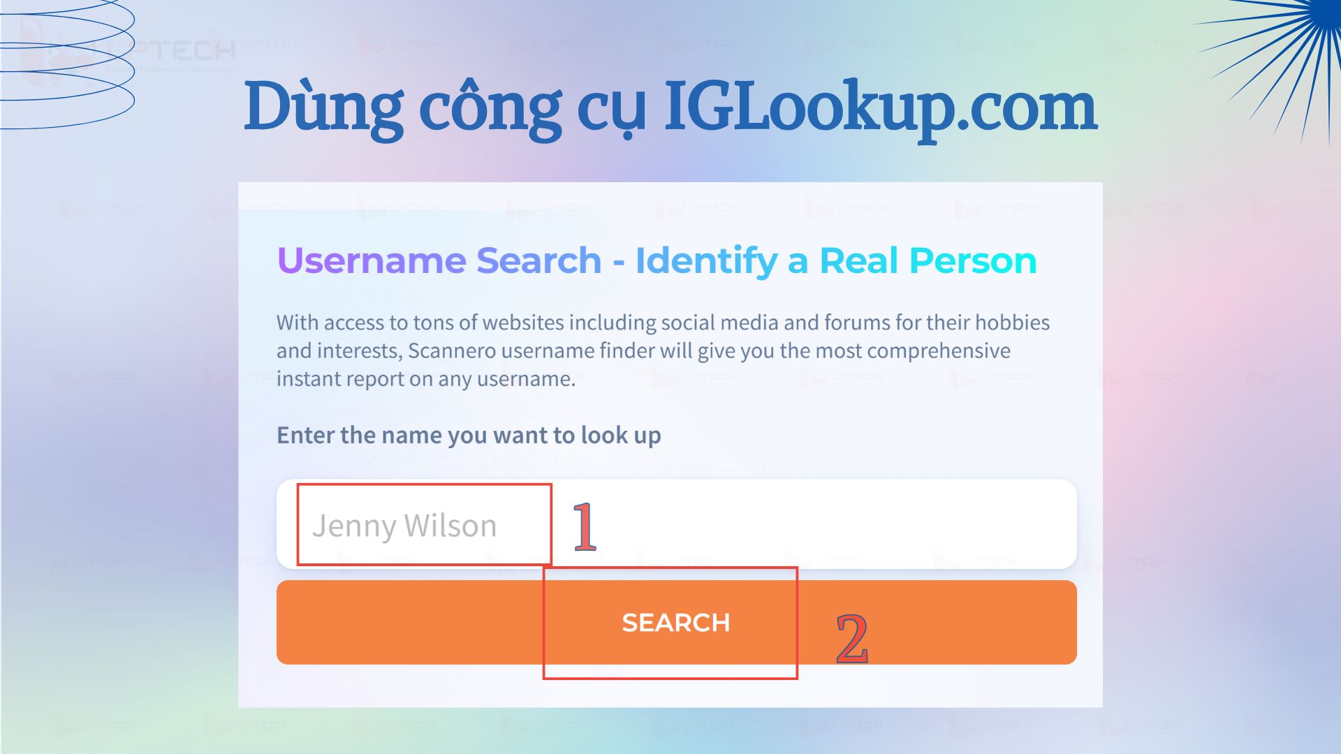 Dùng công cụ IGLookup.com